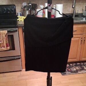 CAbi Black Fold-Over Pencil Skirt